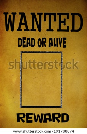 vintage wanted poster template background
