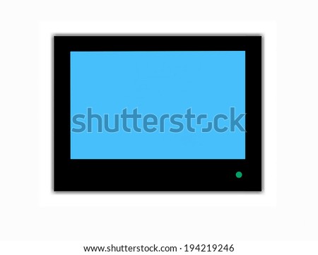 HD Television on white background.