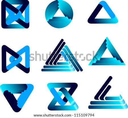 three-dimensional quality vector-icon  with a lot of variety ideal for business , flyer and presentation/Set of elements