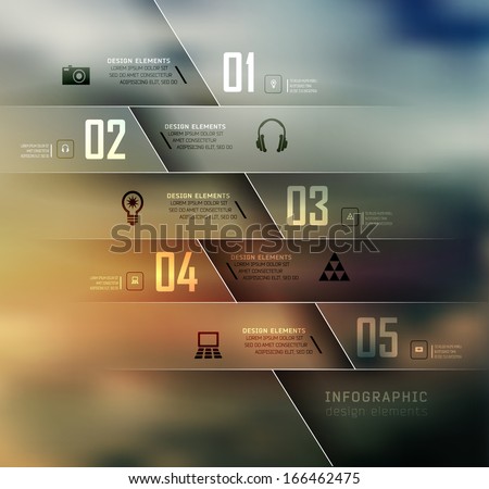 Blur business step transparent and shadows options banner. Vector illustration. can be used for , diagram, number options, step up options, web template, infographics. Blur, shadows background 