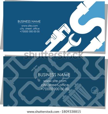 Business card repair and maintenance of plumbing and water supply