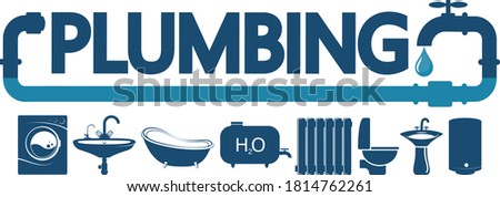 Plumbing maintenance service and repair symbol for business	