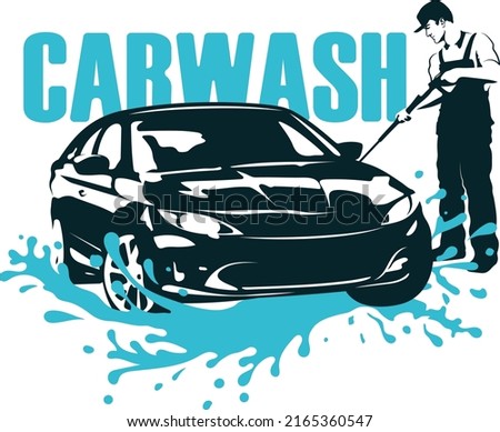 Washing and cleaning auto symbol for car wash