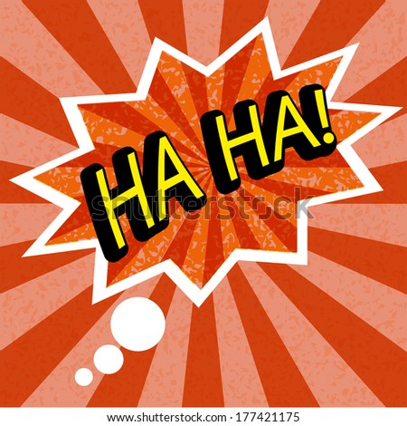 Comic Speech Bubble, Haha, Vector Illustration - 177421175 : Shutterstock