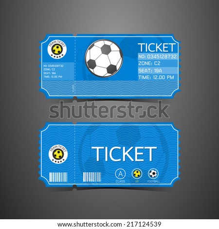 Football Ticket Card Retro design