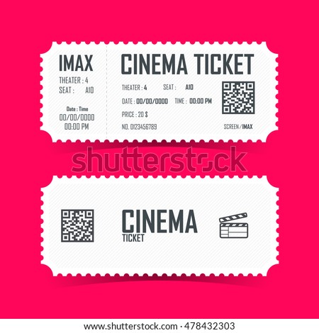 Cinema Ticket Card element design. Vector illustration