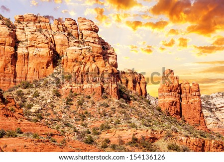 famous chimney rock in Red Rock country, Sedona, USA