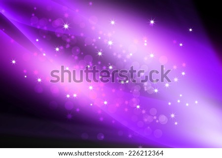 Stars glowing on purple background