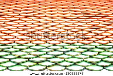 Tile roof background in Thailand