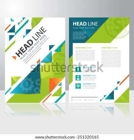 Abstract Triangle Business Brochure Flyer design vector template