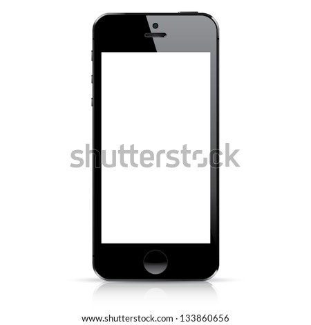 Perfectly detailed modern smart phone isolation vector
