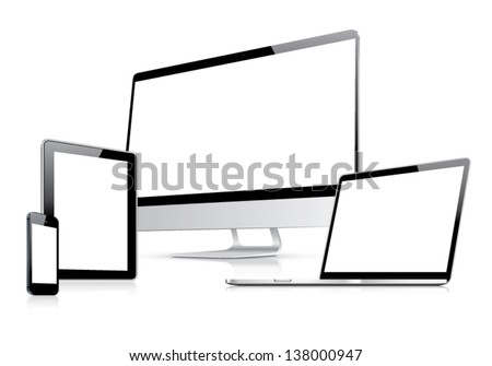 Web design in electronic devices vector eps10