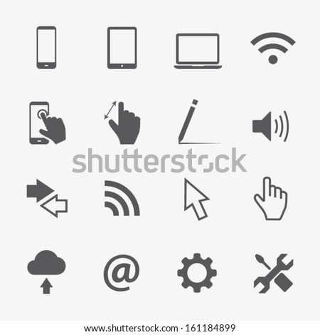 Computer vector icons set