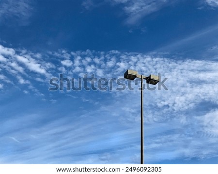 Similar – Image, Stock Photo Two street lamps | Neighbourhoods