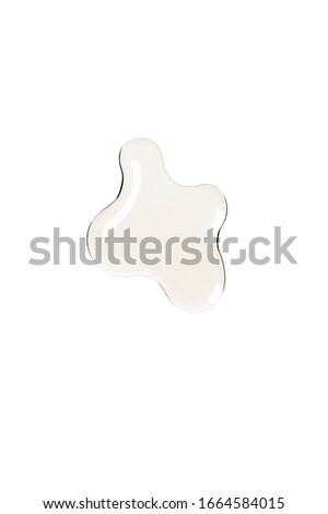 Clear nail polish splatter on white background 商業照片 © 