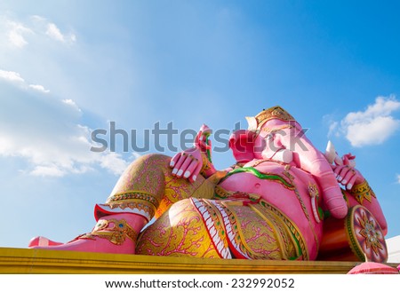 Pink Ganesha, Hindu God statue