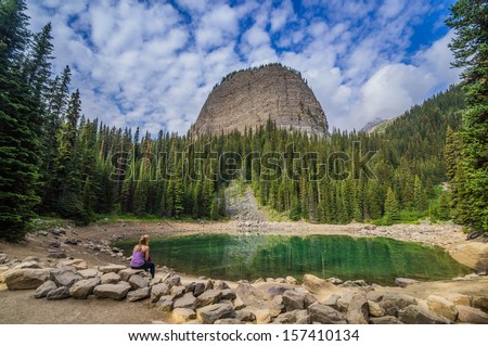 Contemplation at Mirror Lake, Banff National Park, Alberta, Canada