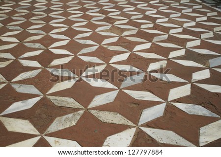 islamic graphic pattern at Taj Mahal Agra Uttarpradesh India