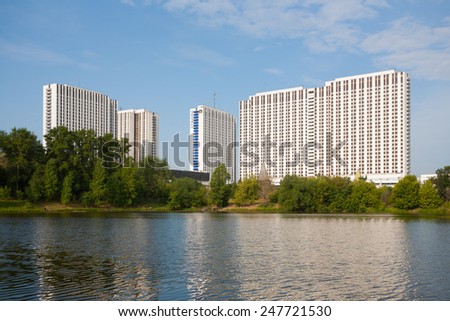 MOSCOW - JULY 24: Tourist hotel complex in Izmailovo on July 24, 2014 in Moscow.