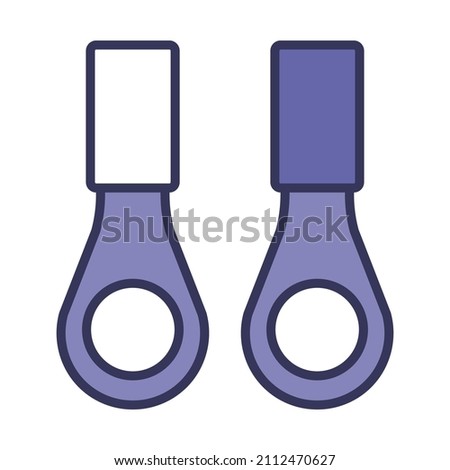 Connection Terminal Ring Icon. Editable Bold Outline With Color Fill Design. Vector Illustration.