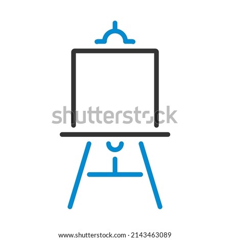 Easel Icon. Editable Bold Outline With Color Fill Design. Vector Illustration.