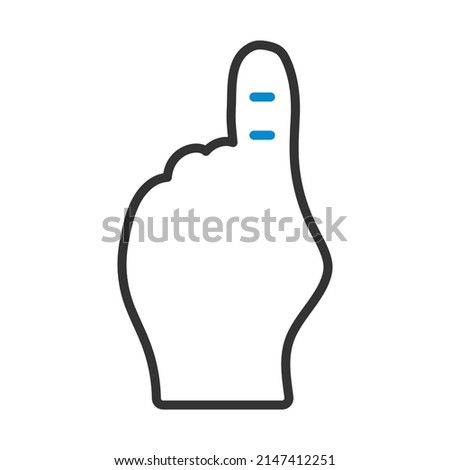 American Football Foam Finger Icon. Editable Bold Outline With Color Fill Design. Vector Illustration.