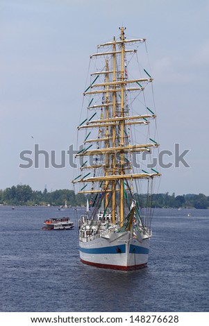 RIGA, LATVIA - JUL 27: Sailing ship \
