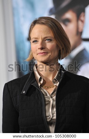 LOS ANGELES, CA - DECEMBER 6, 2011: Jodie Foster at the Los Angeles premiere of \