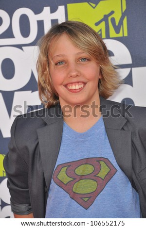 LOS ANGELES, CA - JUNE 5, 2011: Ryan Lee at the 2011 MTV Movie Awards at the Gibson Amphitheatre, Universal Studios, Hollywood. June 5, 2011  Los Angeles, CA