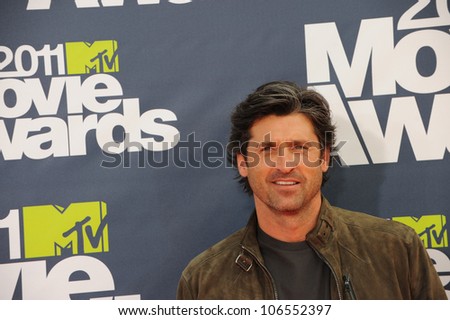 LOS ANGELES, CA - JUNE 5, 2011: Patrick Dempsey arrives at the 2011 MTV Movie Awards at the Gibson Amphitheatre, Universal Studios, Hollywood. June 6, 2011  Los Angeles, CA