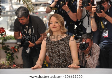 CANNES, FRANCE - MAY 17, 2011: Jodie Foster at the photocall for her movie 