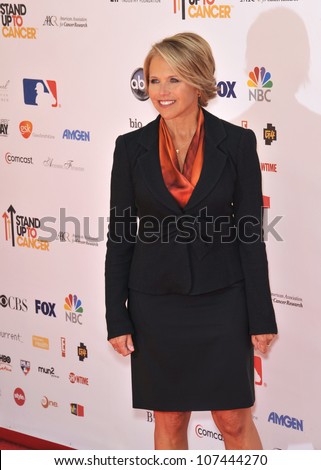 LOS ANGELES, CA - SEPTEMBER 10, 2010: TV news anchor Katie Couric at the Stand Up To Cancer event at Sony Pictures Studios, Culver City.