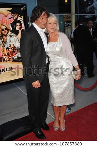 LOS ANGELES, CA - JUNE 23, 2010: Dame Helen Mirren & Sergio Peris-Mencheta at the Los Angeles premiere of their new movie \