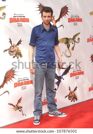 LOS ANGELES, CA - MARCH 21, 2010: Jay Baruchel at the Los Angeles premiere of Dreamworks Animation\'s \