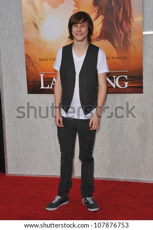 LOS ANGELES, CA - MARCH 25, 2010: Logan Miller at the world premiere of \