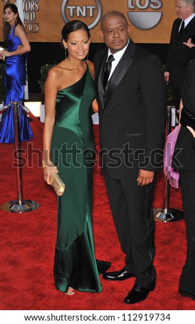 LOS ANGELES, CA - JANUARY 25, 2009: Forest Whitaker & wife at the 15th Annual Screen Actors Guild Awards at the Shrine Auditorium, Los Angeles.