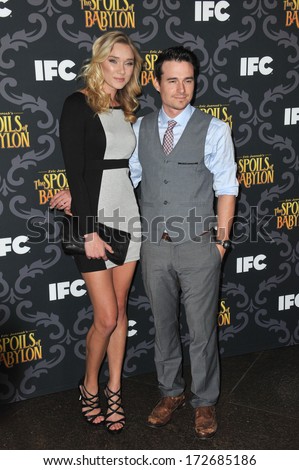 LOS ANGELES, CA - JANUARY 7, 2014: Jellybean Howie & boyfriend at the premiere of her TV series \