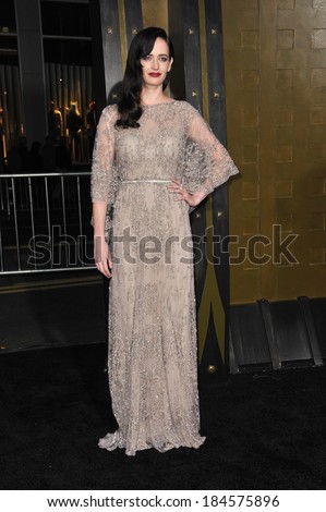 LOS ANGELES, CA - MARCH 4, 2014: Eva Green at the premiere of her movie 