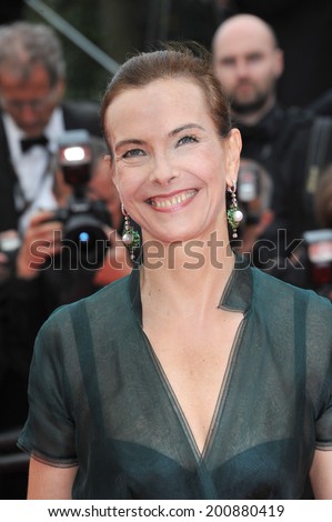 CANNES, FRANCE - MAY 19, 2014: Carole Bouquet at the gala premiere of Foxcatcher\