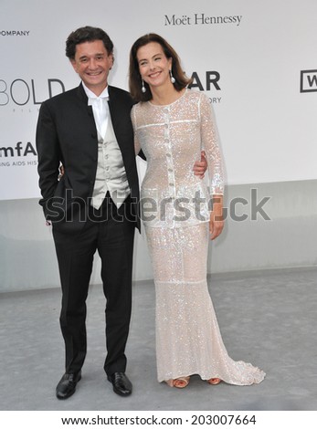 ANTIBES, FRANCE - MAY 22, 2014: Carole Bouquet  at the 21st annual amfAR Cinema Against AIDS Gala at the Hotel du Cap d\'Antibes.