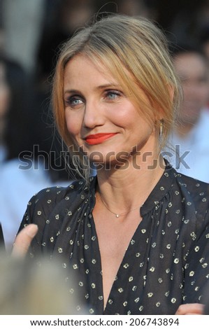 LOS ANGELES, CA - JULY 10, 2014: Cameron Diaz at the world premiere of her movie \