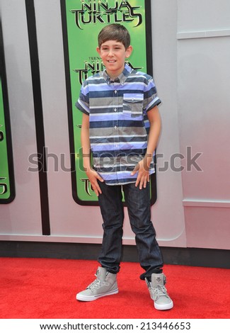 LOS ANGELES, CA - AUGUST 3, 2014: Diego Velazquez at the premiere of \