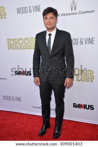 LOS ANGELES, CA - JUNE 22, 2015: Actor Josh Hutcherson at the Los Angeles premiere of his movie \