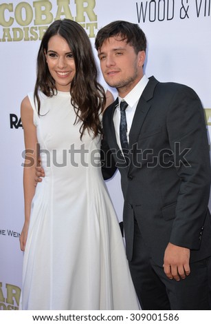 LOS ANGELES, CA - JUNE 22, 2015: Josh Hutcherson & Claudia Traisic at the Los Angeles premiere of their movie \