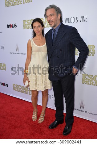 LOS ANGELES, CA - JUNE 22, 2015: Writer/director Andrea Di Stefano & date at the Los Angeles premiere of his movie \
