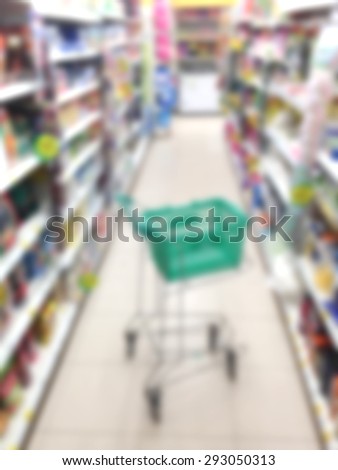 Blur image inside a super market
