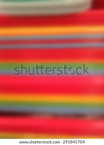 blur image of plastic color pattern