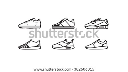 Sneakers minimal vector icon 商業照片 © 