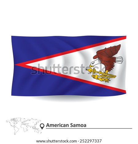 Flag of American Samoa - vector illustration