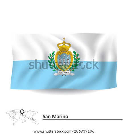 Flag of San Marino - vector illustration